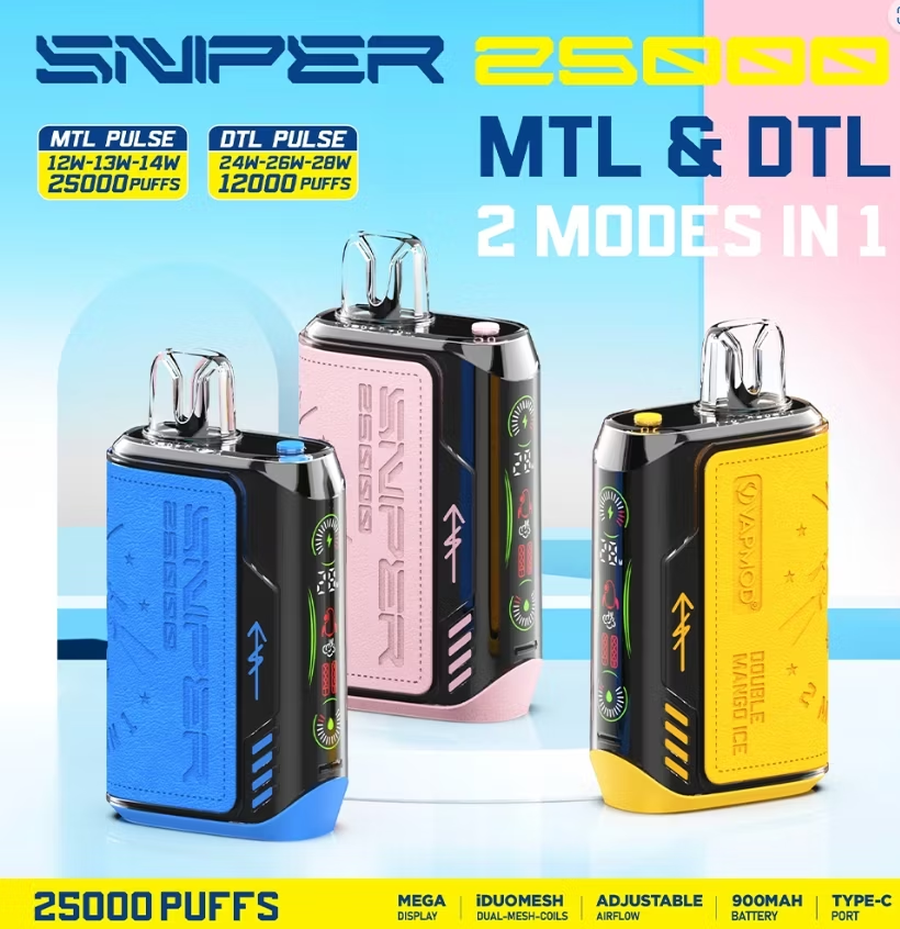 Vapmod Sniper 25000 Puffs Wiederaufladbares Einweg Kit
