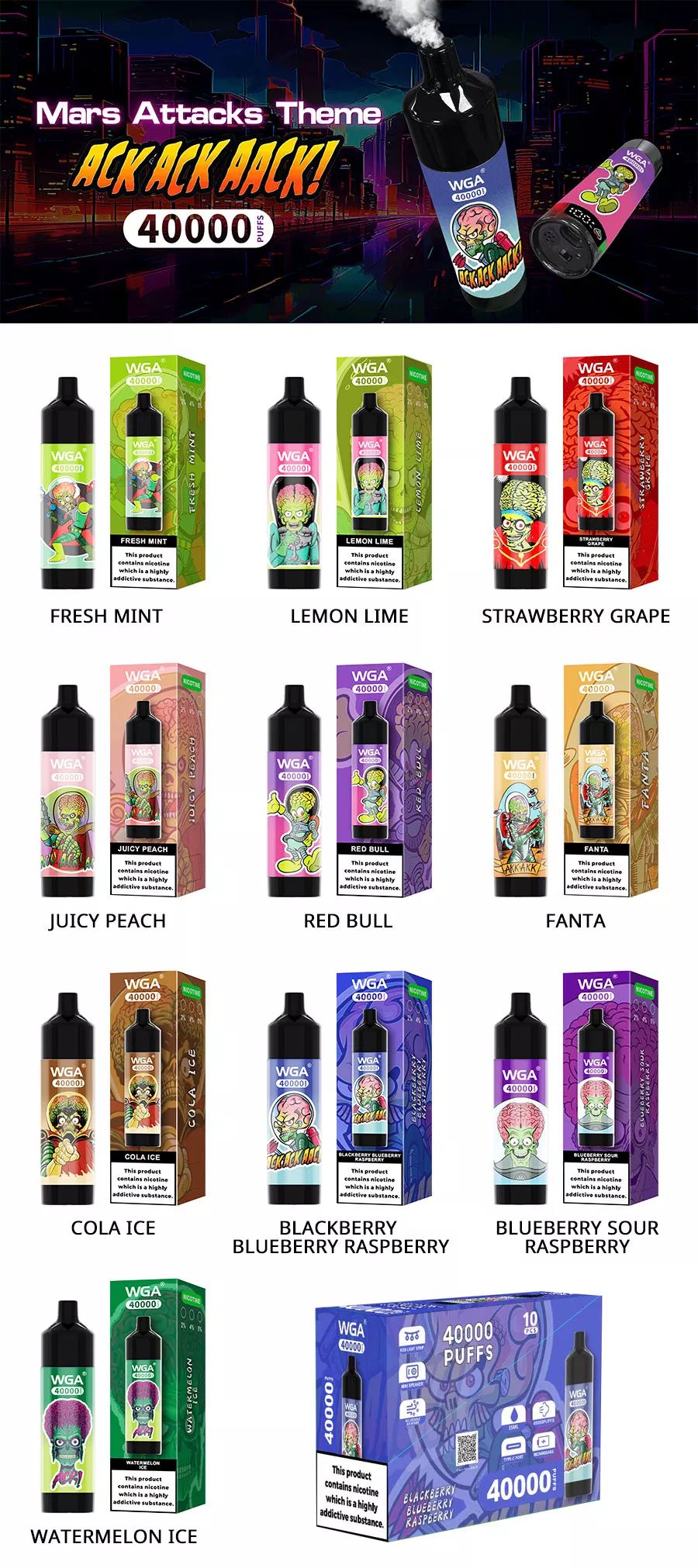 WGA 40000 Puffs Einweg Kit 35ml