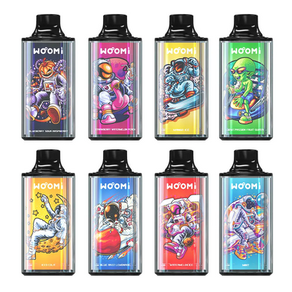 WOOMI SPACE 8000 Puffs Einweg Disposable Kit 600mAh Wiederaufladbar 6 Stück/ Packung