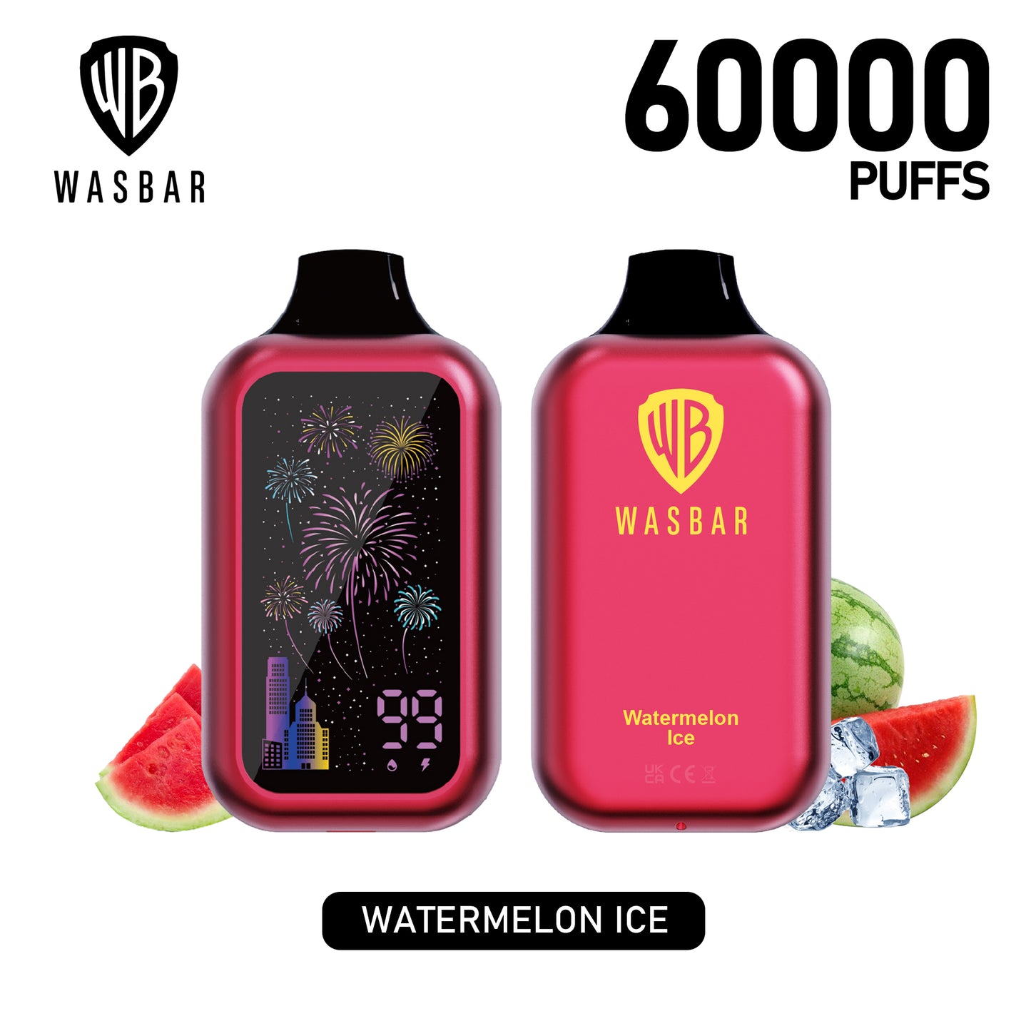 WASBAR 60000 60K Puffs Wiederaufladbares Einweg Kit - 💥 Nehme 5 Zahle NUR 4! + Ab einem Einkauf von 100€ 2 Mystery Gratis💥