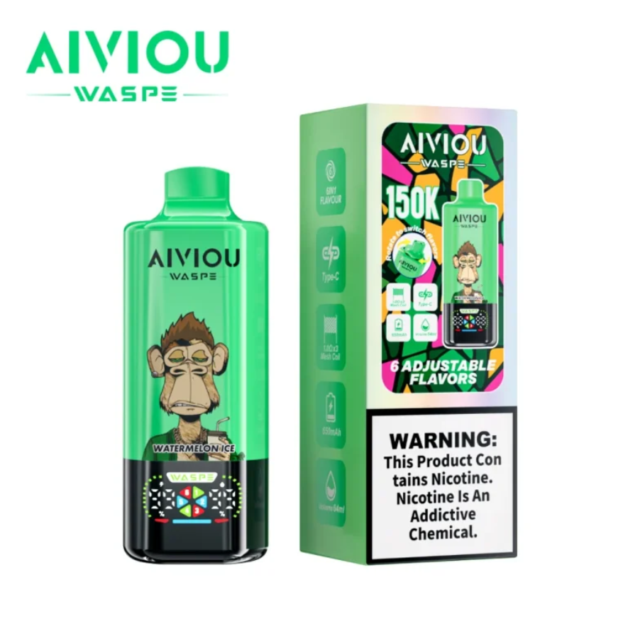 WASPE Aiviou 150K 150000 Puffs 6in1 Wiederaufladbares Einweg Kit - 💥 Nehme 5 Zahle NUR 4! + Ab einem Einkauf von 100€ 2 Mystery Gratis💥