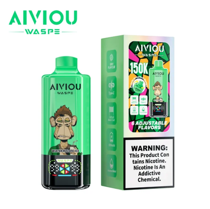 WASPE Aiviou 150K 150000 Puffs 6in1 Wiederaufladbares Einweg Kit - 💥 Nehme 5 Zahle NUR 4! + Ab einem Einkauf von 100€ 2 Mystery Gratis💥
