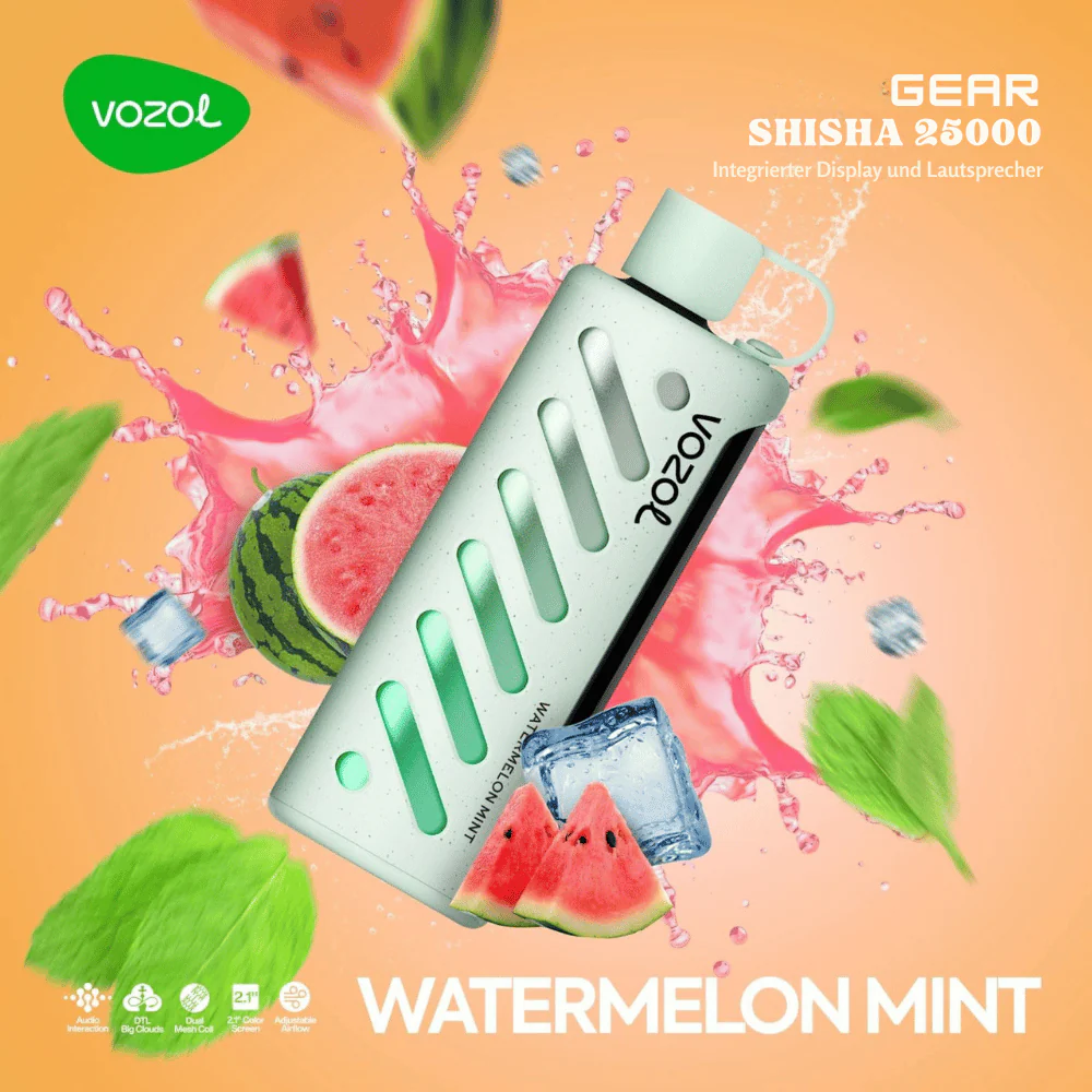 Vozol GEAR SHISHA 25000 Puffs Einweg Kit - 💥 Nehme 5 Zahle NUR 4! + Ab einem Einkauf von 100€ 2 Mystery Gratis💥