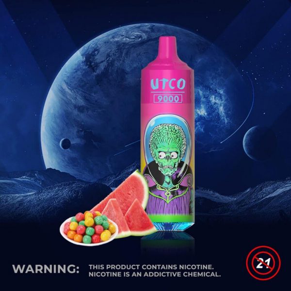 UTCO Aliens 9000 Einweg E-Zigarette Disposable Kit wiederaufladbar - Kaufen Sie 3 Stück und erhalten Sie 1 Stück zusätzlich als Geschenk (Produkte und Geschmacksrichtungen sind zufällig)