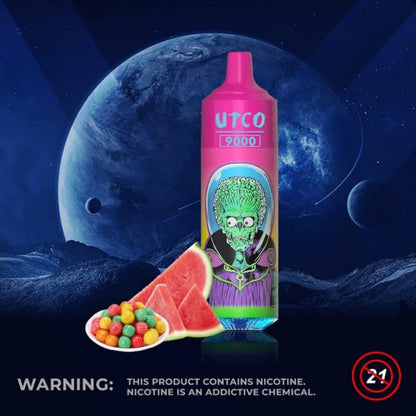 UTCO Aliens 9000 Einweg E-Zigarette Disposable Kit wiederaufladbar - Kaufen Sie 3 Stück und erhalten Sie 1 Stück zusätzlich als Geschenk (Produkte und Geschmacksrichtungen sind zufällig)