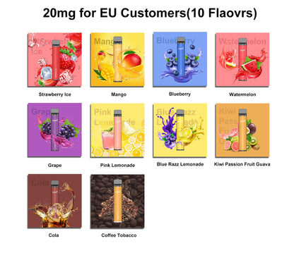 [Clearance sale] YUMI Bar 1500 Züge Einweg E-Zigarette Kit 850mAh (20mg)