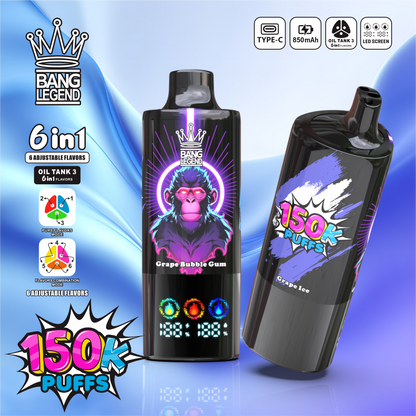 Bang Legend 150000 150K Puffs 6-in-1 Flavors Einweg Kit