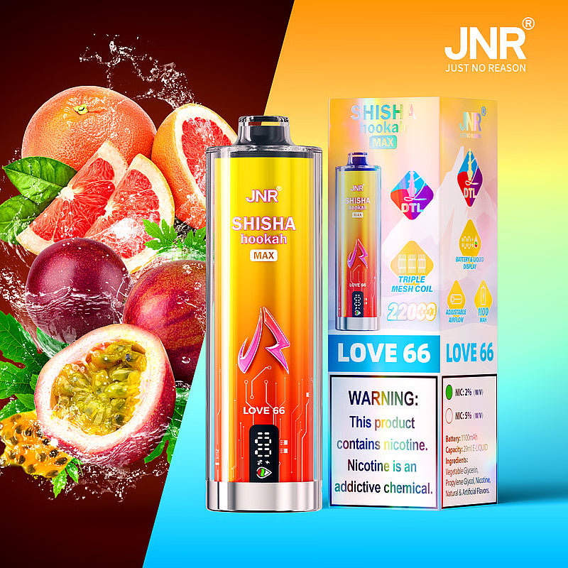 JNR Shisha Hookah Max 22000 22K Puffs DTL Einweg Kit
