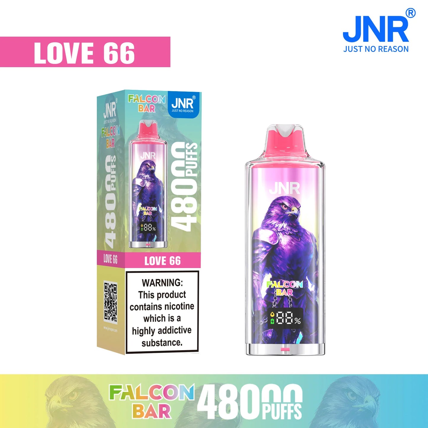 JNR Falcon Bar 40000 Puffs Wiederaufladbares Einweg Kit - 💥 Nehme 4 Zahle NUR 3! + Ab einem Einkauf von 100€ 1 Mystery Gratis💥