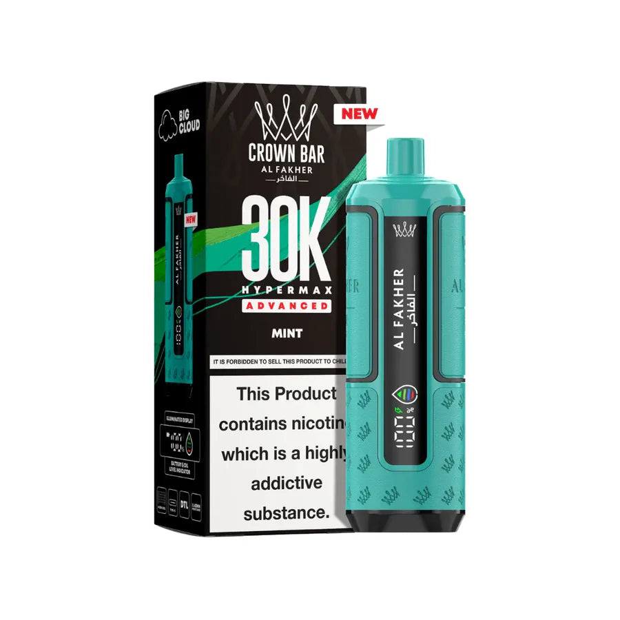 AL Fakher Crown Bar 30K Hypermax Vorgefülltes Einweg Kit - 💥 Nehme 4 Zahle NUR 3! + Ab einem Einkauf von 100€ 2 Mystery Gratis💥