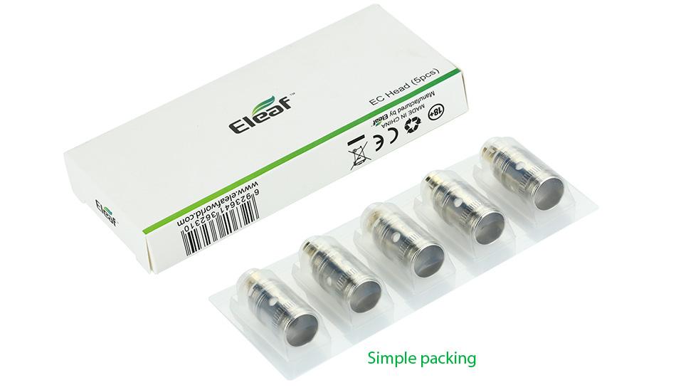 Eleaf EC NC Notch Ersatzcoil Verdampferkopf 0,25 Ohm - 5 Stück / Packung