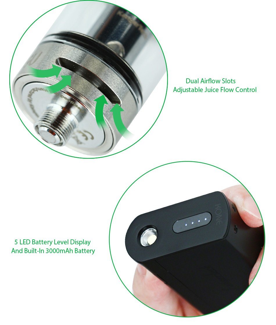 KangerTech KONE Starter Kit Starterset mit PANGU Tank - 3,5ml & 3000mAh