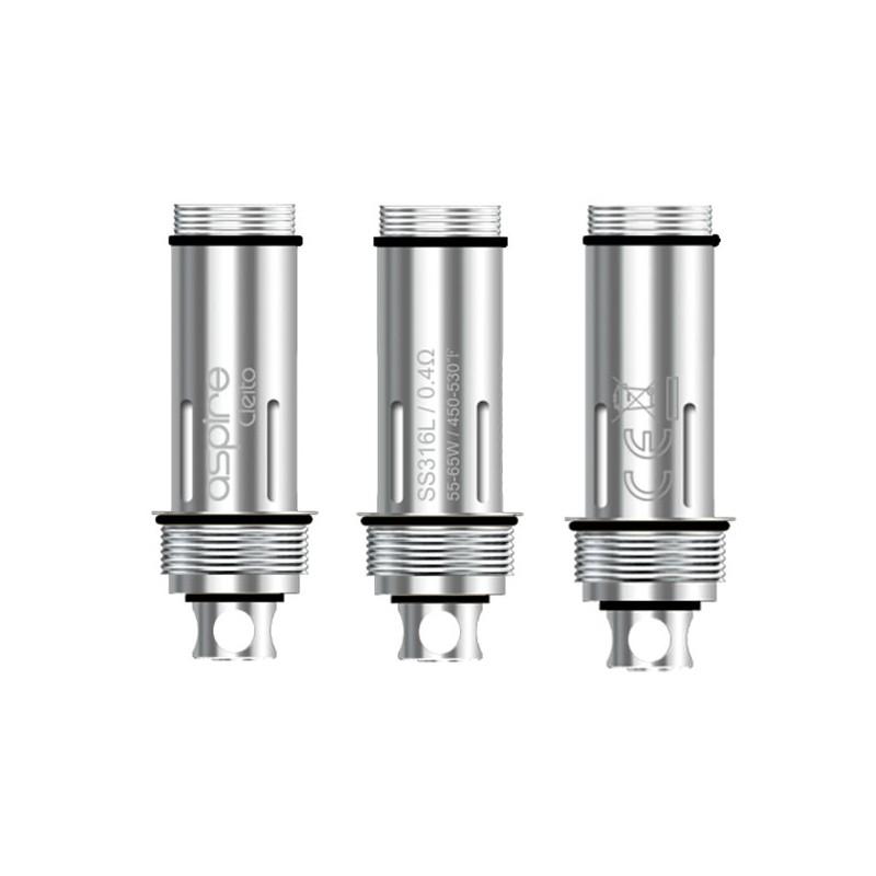 Aspire Cleito SS316L Ersatz Coil - Verdampferkopf 0,4 Ohm - 5 Stück / Packung