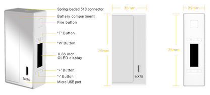 Aspire EVO75 Starterkit Starterset mit Atlantis EVO - 2 ml