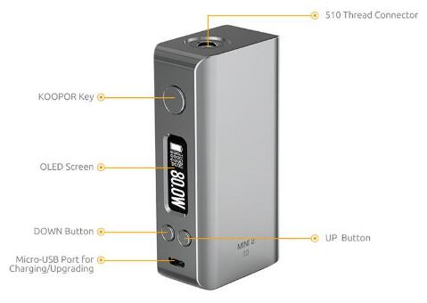 SMOK Koopor Knight 80W Starter Kit Starterset mit Helmet Tank - 2ml