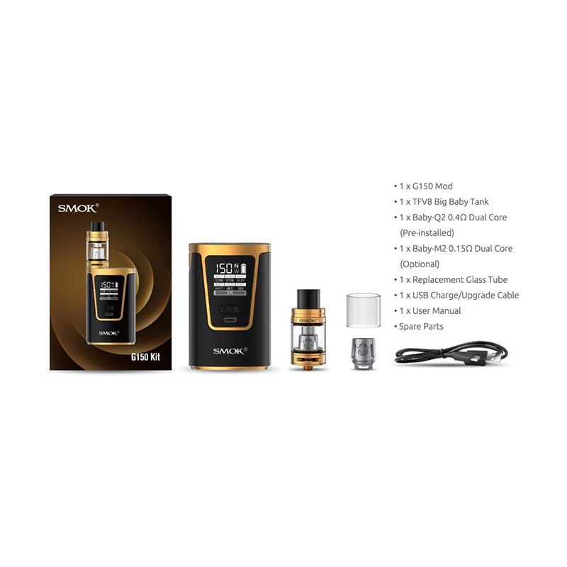 SMOK G150 Starter Kit Starterset mit TFV8 Big Baby Tank - 5ml & 4200mAh