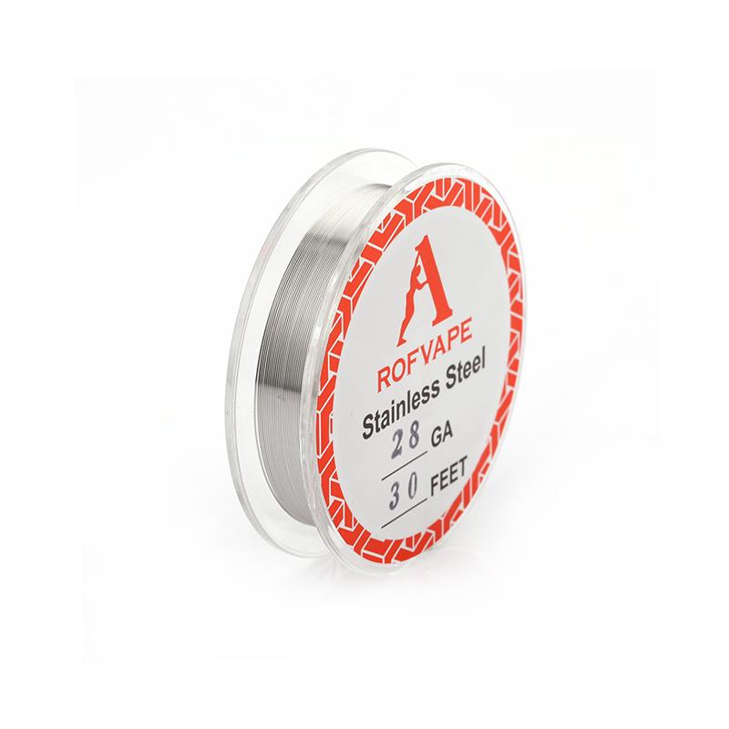 Rofvape SS316L Edelstahl Draht (Wire) 24/26/28GA - 30 Fuß