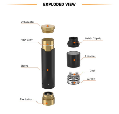 Geekvape Tsunami Schwarzer Ring Plus Mech Mod