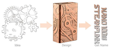 Teslacigs Nano 100W TC Steampunk Akku Mod Akkuträger - 4500mAh
