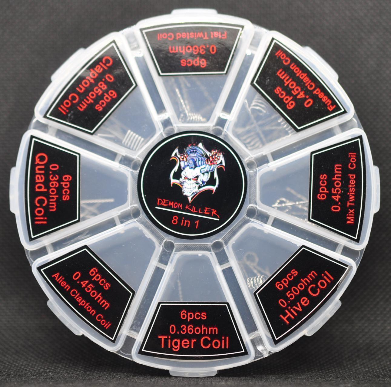Demon Killer 8 in 1 Premade Coil Fertigcoil Box - 48 Stück / Packung