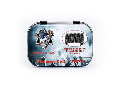 Demon Killer Staple Staggered Fused Clapton Fertigcoil 0,3 Ohm - 10 Stück / Packung