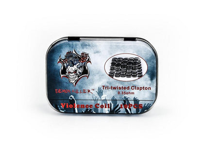 Demon Killer Tri-Twisted Clapton Fertigwicklung Coil Fertigcoil 0,35 Ohm - 10 Stück / Packung