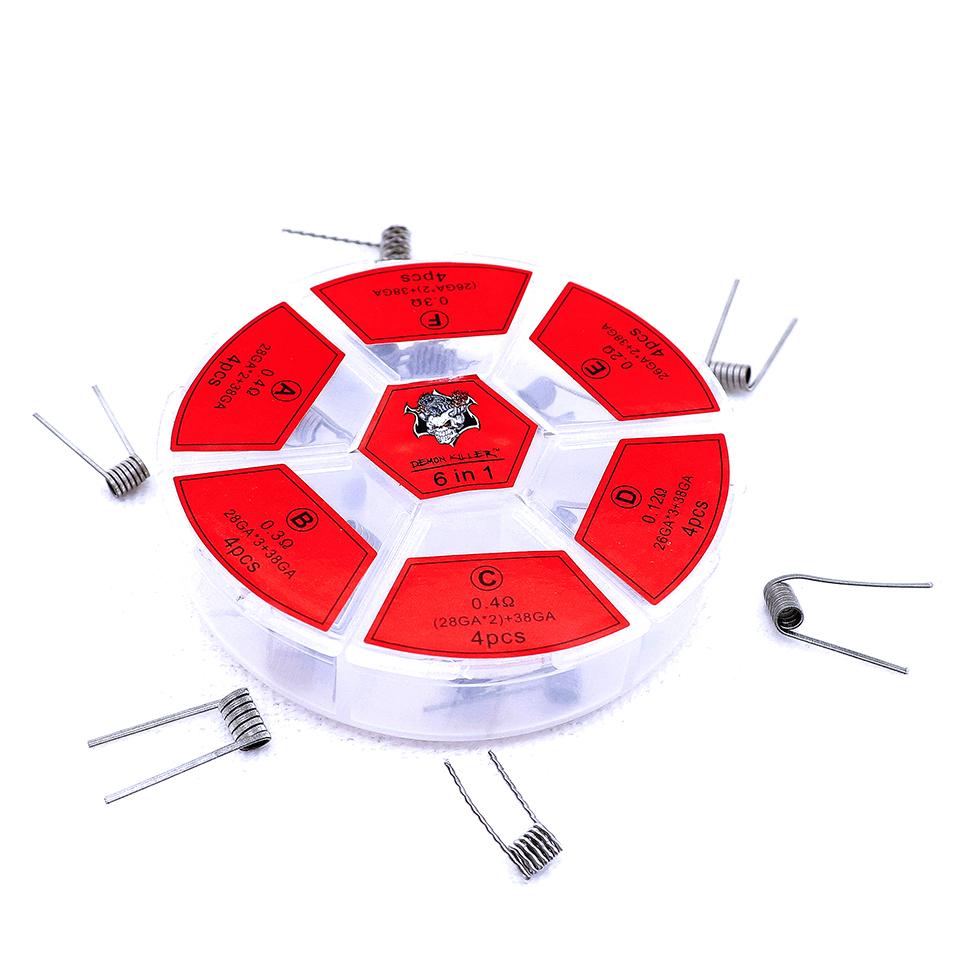 Demon Killer Flame Coil 6 in1 Ni80 Kit - 24 Stück / Packung