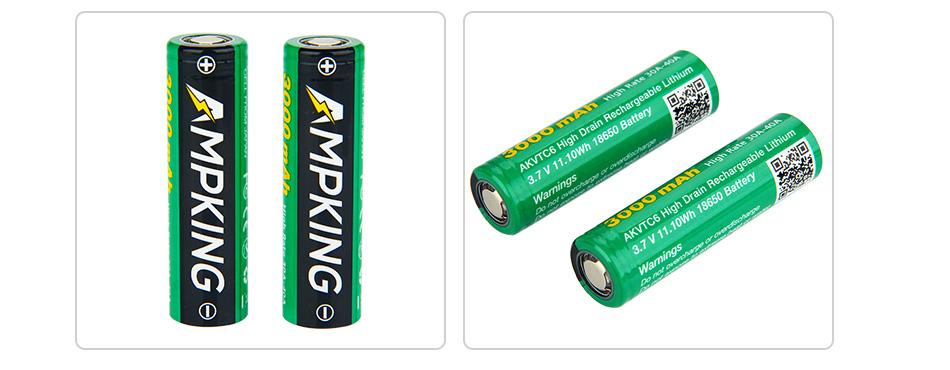 Ampking AKVTC6 18650 Hohe Abfluss Li-Ionen-Akku 40A 3000mAh