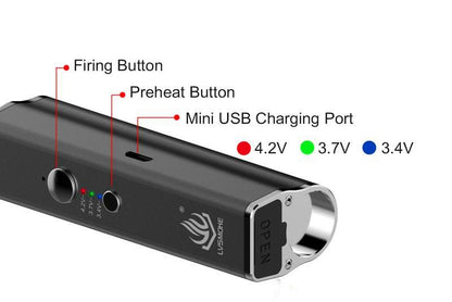 LVSmoke Enzo 4 in 1 450mAh Variable Voltage VV Box Mod für dicke Öle/Flüssigkeiten/Konzentrate/Trocken Cartridges Tank