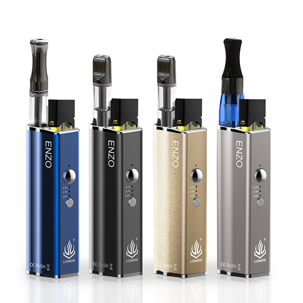LVSmoke Enzo 4 in 1 450mAh Variable Voltage VV Box Mod für dicke Öle/Flüssigkeiten/Konzentrate/Trocken Cartridges Tank
