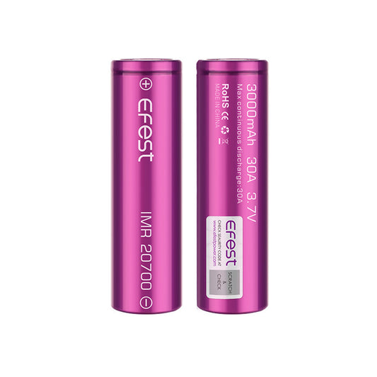 Efest IMR 20700 3000mAh 30A Flat Top Li-Ion Wiederaufladbare Batterie 1Stück