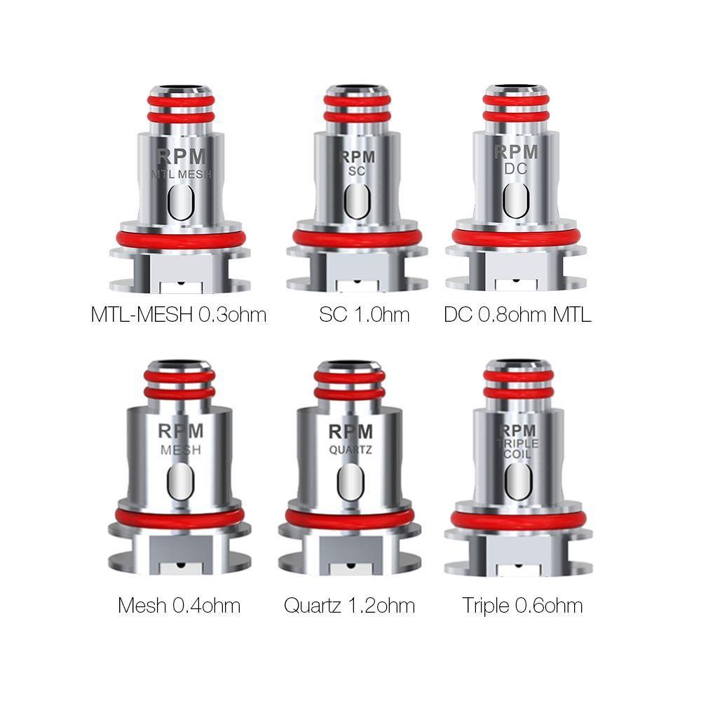 SMOK RPM Ersatzteil Coil Für Nord 4, Thallo, Thallo S, Nord X, RPM 2 Kit, RPM 2S, SCAR-P3, SCAR-P5, RPM Lite, Alike, Pozz X, Nord 2, Fetch Pro, RPM80, RPM80 Pro, Fetch Mini, RPM40,Morph Pod 40 Kit,RPM4 Kit (5 Stück/Packung)