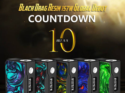 Voopoo Black Drag Resin Version 157W TC Box Mod Akkuträger