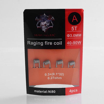 Demon Killer Raging Feuer Coil Ni80 Vorgefertigt Heizdraht - 4 Stück / Packung