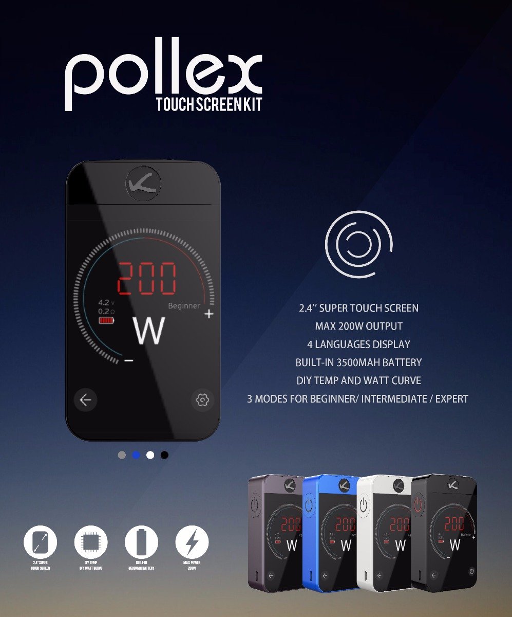Kangertech Pollex Touch Screen TC Box Mod Akkuträger - 3500mAh