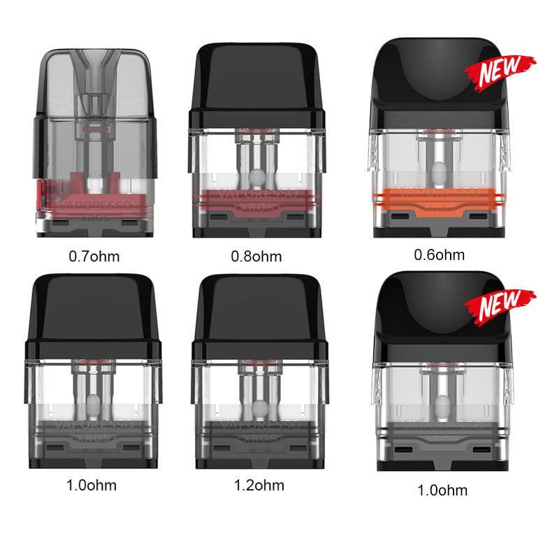 Vaporesso XROS Pod Cartridge für XROS / XROS 2 / XROS Mini / XROS X / XROS X Mini / XROS Nano / Xros 3 Nano 2ml / 3ml (4 Stück/Packung)